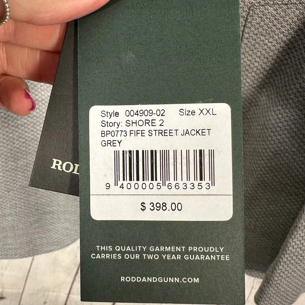 Rodd‎ & Gunn Fife Street Jacket Grey Virgin Wool Blend Blazer XXL 004909-02 New